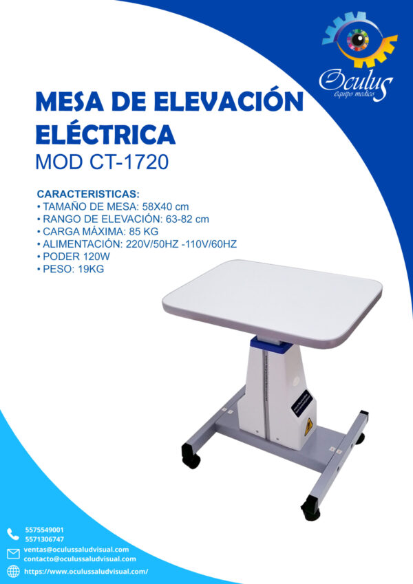 MESA DE ELEVACIÓN ELECTRICA Mesa de elevación eléctrica con llantas