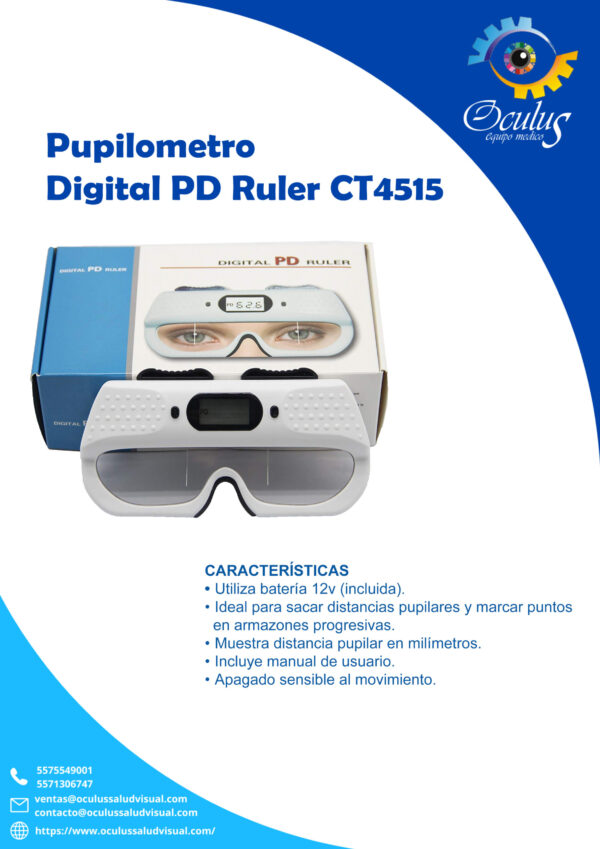 Pupílometro digital Pupilometro Digital PD Ruler CT4515