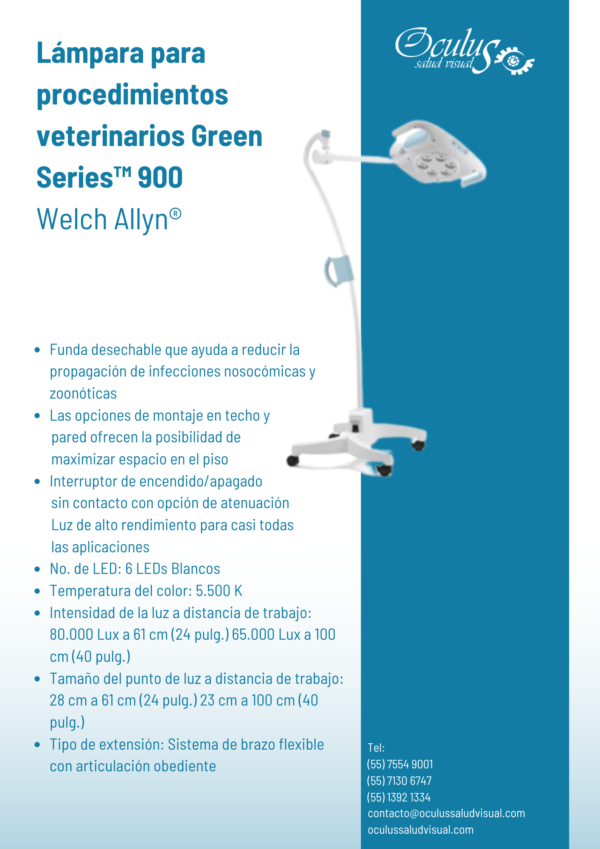Lámpara para procedimientos veterinarios Green Series™ 900 Lámpara para procedimientos veterinarios