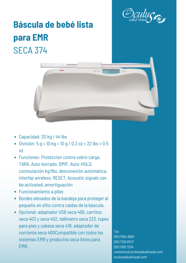 seca 374 Báscula para bebé lista para EMR