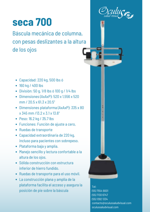 seca 700 Báscula mecánica de columna